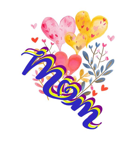 Mama's heart - Ready to Press - Violet DTF Transfers