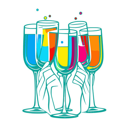 Cocktail- ready to press - Violet DTF Transfers