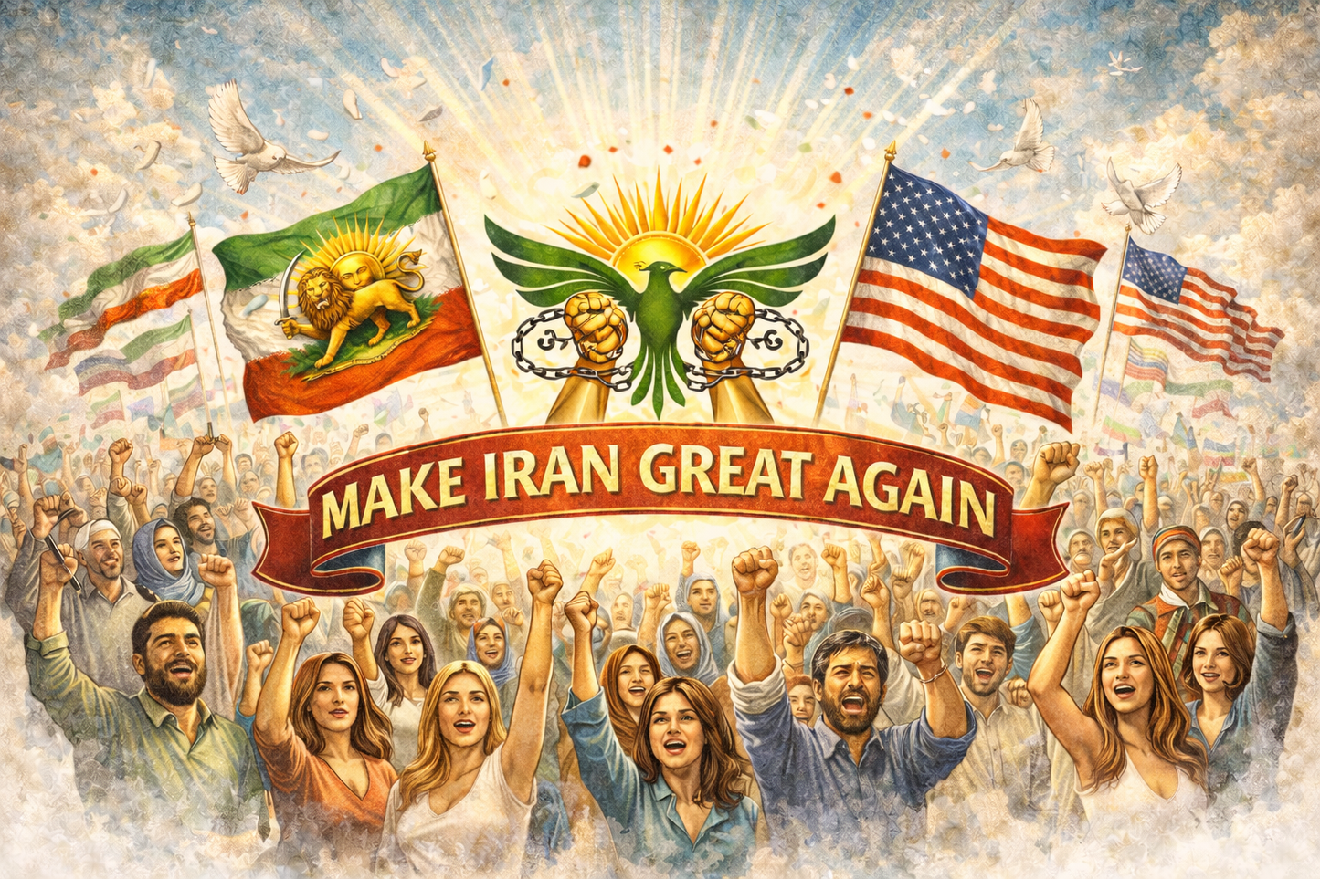 Make Iran Great Again – Ready to Press DTF Transfer