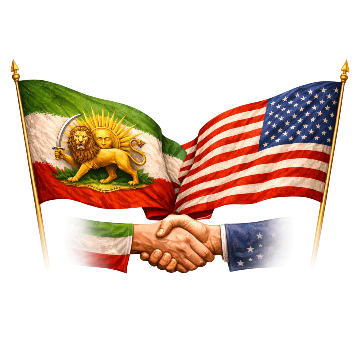 Iran & USA Unity – Matching DTF Transfers