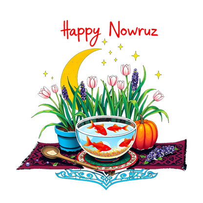 Happy Nowruz – Haft-Seen Spring DTF Transfer