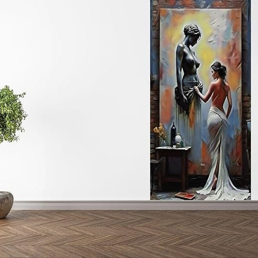Abstract Modern Female Nude Artwork for Bedroom, Living Room, Office, Studio, Cinema Hall – Aesthetic Decor Gift