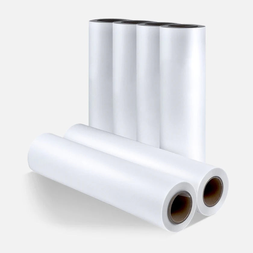 Rolls of DTF transfer film used for high-quality direct-to-film printing