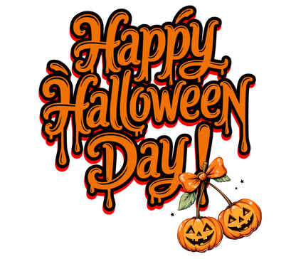 Happy Halloween Day Typography Design – Pumpkin Jack-O’-Lantern Lettering Art