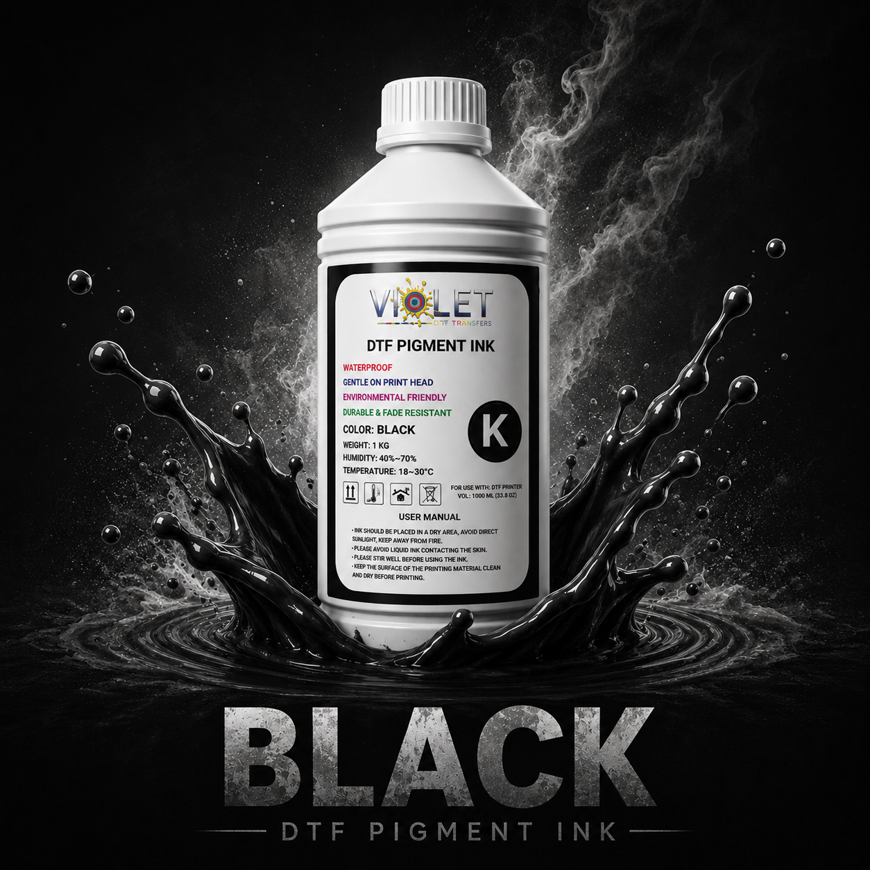 Premium DTF Ink Bundle CMYK + White Ink for All DTF Printers