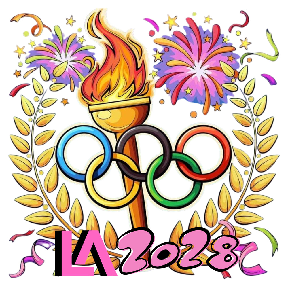 Los Angeles 2028 Cartoon - Ready to Press - Violet DTF Transfers
