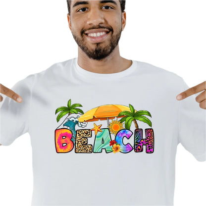 The Beach - Ready to Press - Violet DTF Transfers