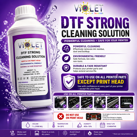 DTF Strong Cleaning Solution 1000ml Deep Cleaner for DTF Printers,Do NOT pour this solution directly into the printhead