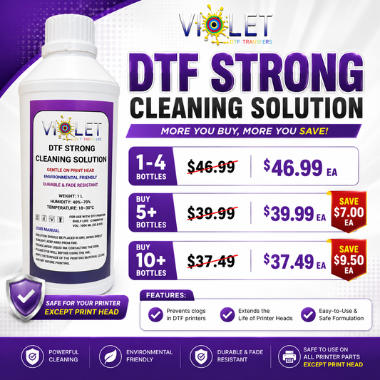 DTF Strong Cleaning Solution 1000ml Deep Cleaner for DTF Printers,Do NOT pour this solution directly into the printhead