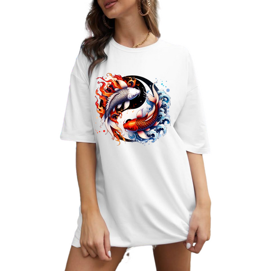 Yin & Yang Koi – Fire & Water Edition DTF Transfer