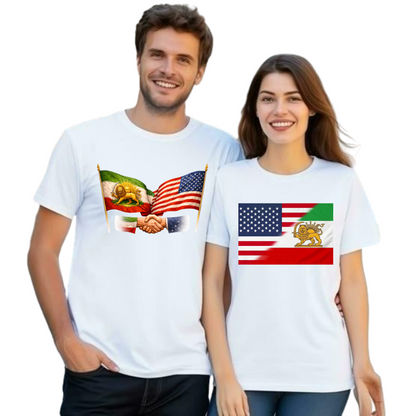 Iran & USA Unity – Matching DTF Transfers