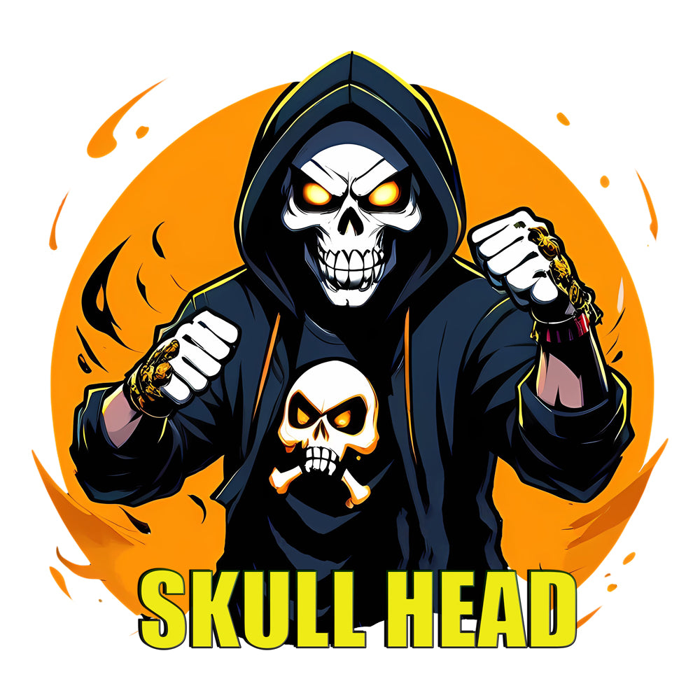Skull Head - Ready to Press - Violet DTF Transfers